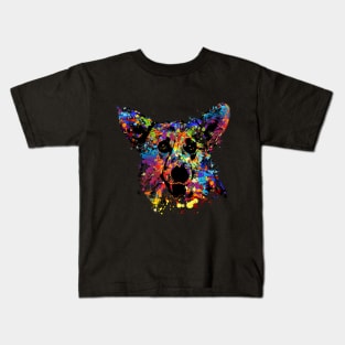 Colorful  Corgi Portrait Kids T-Shirt